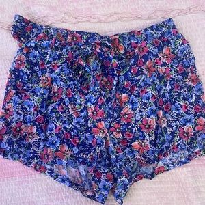 Floral Flowy Shorts with Detachable Soft Belt